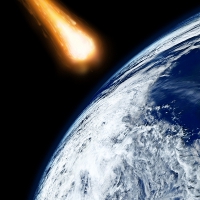Image of asteroid entering Earth